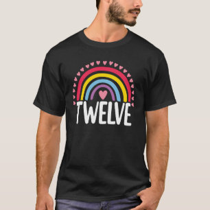 T-shirt Éventail arc-en-ciel 12 ans Filles 12 ans