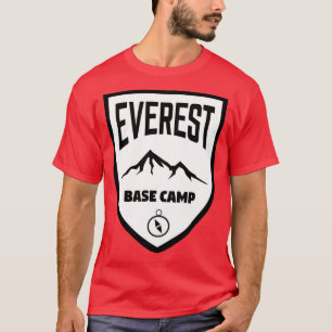 T-shirt Everest Base Camp Shield noir et blanc