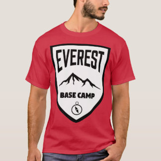 T-shirt Everest Base Camp Shield Noir et Blanc Classic T