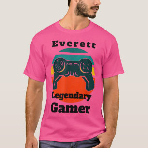 T-shirt Everett Legendary Gamer Video Game Player Controll