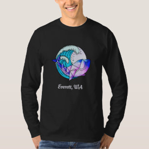 T-shirt Everett Wa Peinture Japonaise Géométrique Orca Tue