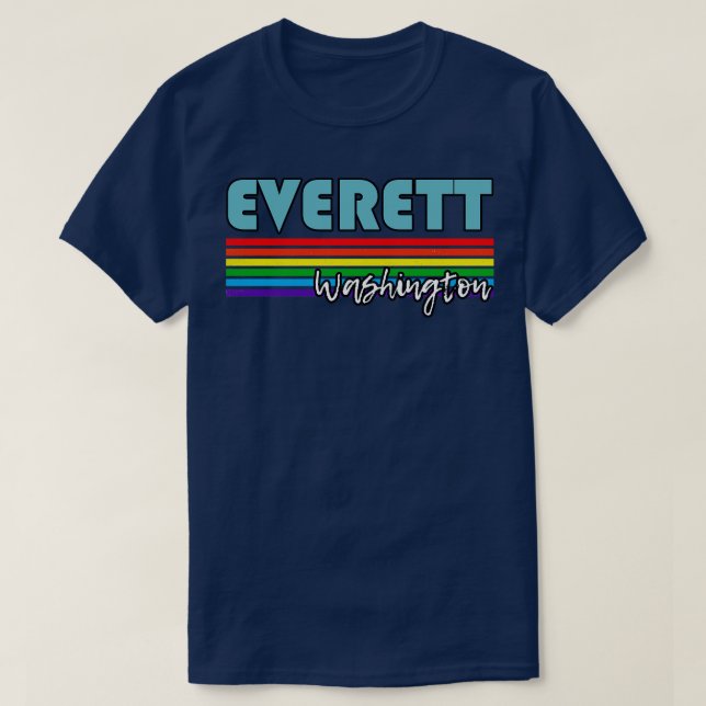 T-shirt Everett Washington Pride Everett LGBT Gig LGBTQ (Design devant)