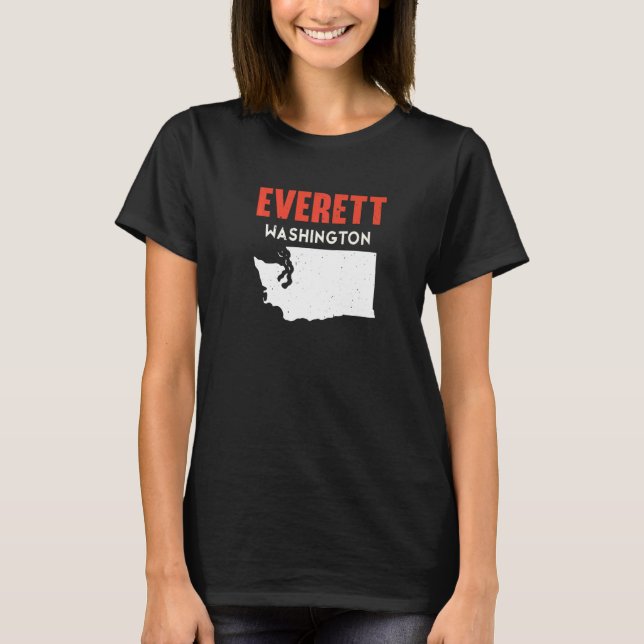 T-shirt Everett Washington USA State America Travel Washin (Devant)