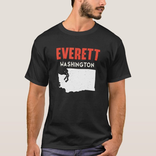 T-shirt Everett Washington USA State America Travel Washin (Devant)
