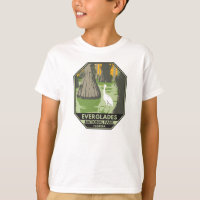 Everglades National Park Florida Egret Vintage T-S