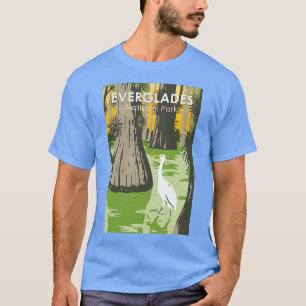 T-shirt Everglades National Park Florida Egret Vintage TSh