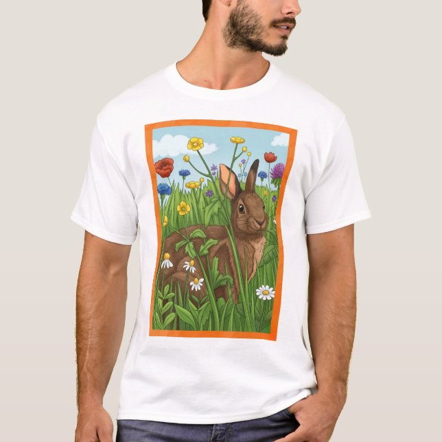 T-shirt Every Bunny Loves Flowers (Devant)
