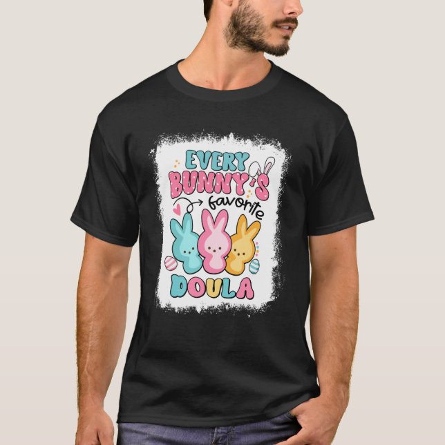 T-shirt Every Bunny's Favorite Doula Easter Day Birth Doul (Devant)