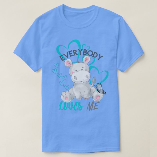 T-shirt Everybody loves me cute collection 1 (Design devant)
