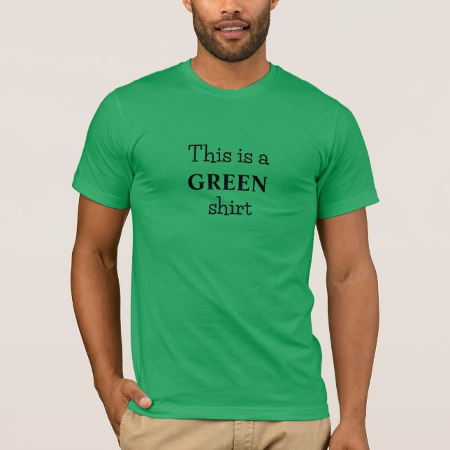 T-Shirt Évidemment de Couleur Verte avec Slogan (Devant)