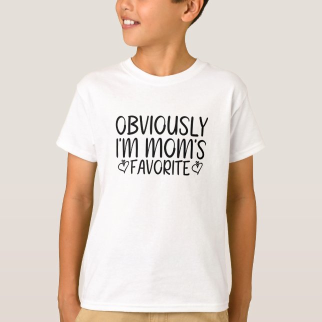 T-shirt Évidemment, je suis le préféré de maman (Devant)