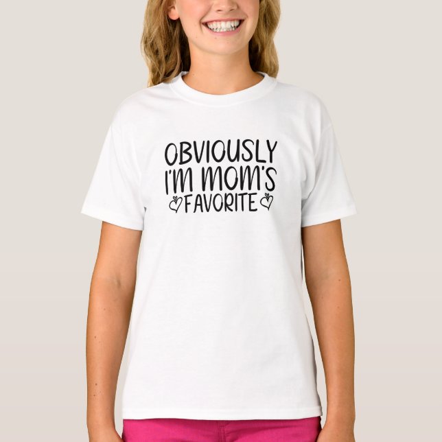 T-shirt Évidemment, je suis le préféré de maman (Devant)