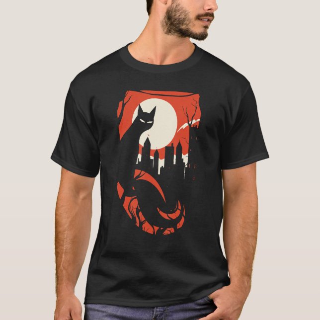 T-shirt Evil Black Cat (Devant)