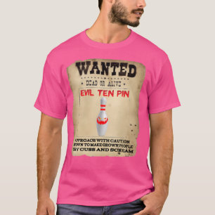 T-shirt Evil Dix Pin 10 Drôle Bowling