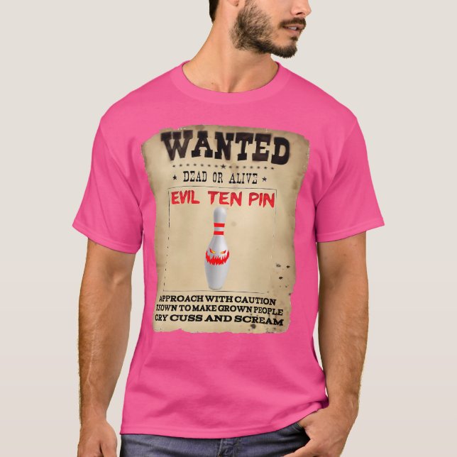 T-shirt Evil Dix Pin 10 Drôle Bowling (Devant)