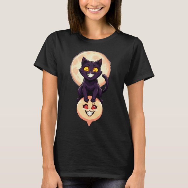 T-shirt Evil Petit Démon Chat Drôle Design (Devant)