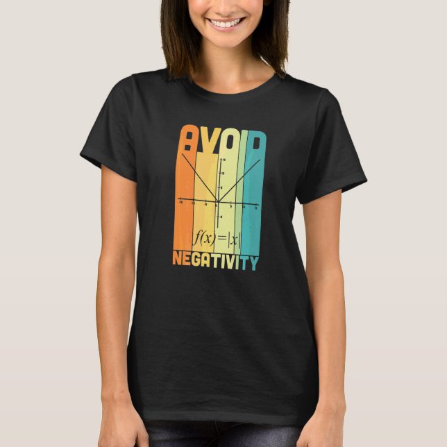 T-shirt Éviter la négativité Prof de maths Équation de jeu (Devant)