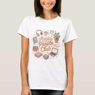 T-shirt Éviter les gens Club Ambiance Introverti Confortab