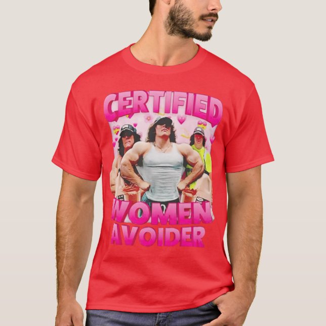 T-shirt Éviteur de femmes certifié Sam Sulek drôle (Devant)