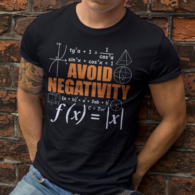 T-shirt Évitez la Négativité Funny Math Mathématicien ense (Créateur téléchargé)