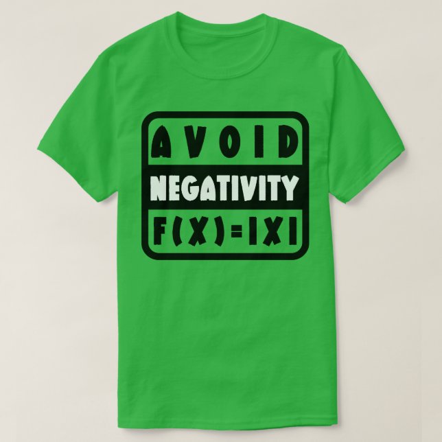 T-shirt Évitez la négativité Masse 19 (Design devant)