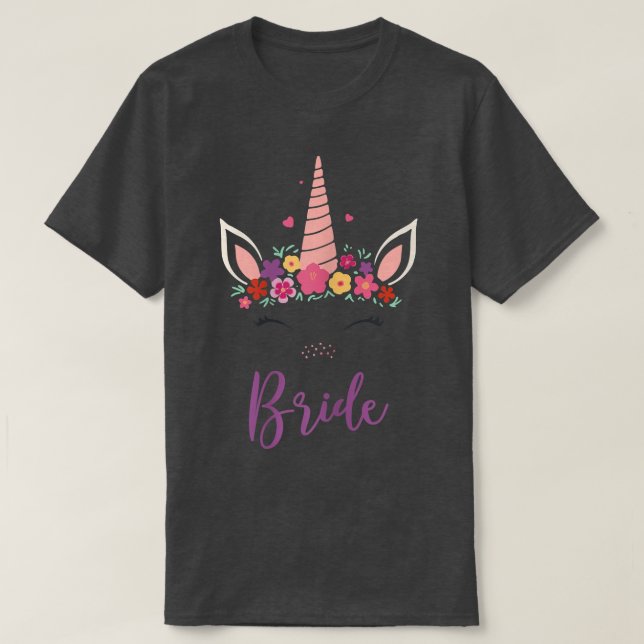 T-shirt EVJF bride to be unicorn  (Design devant)
