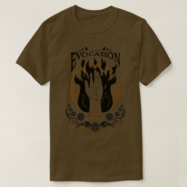 T-shirt Evocation RPG Magic School Noir (Design devant)