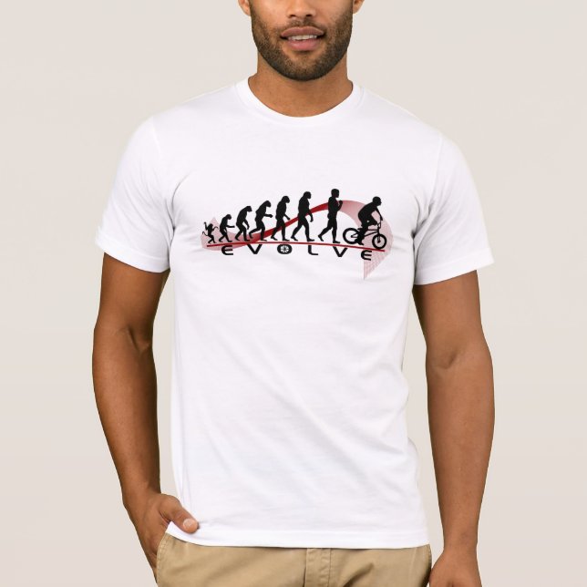 T-shirt Évoluez la pièce en t d'évolution de BMX (Devant)