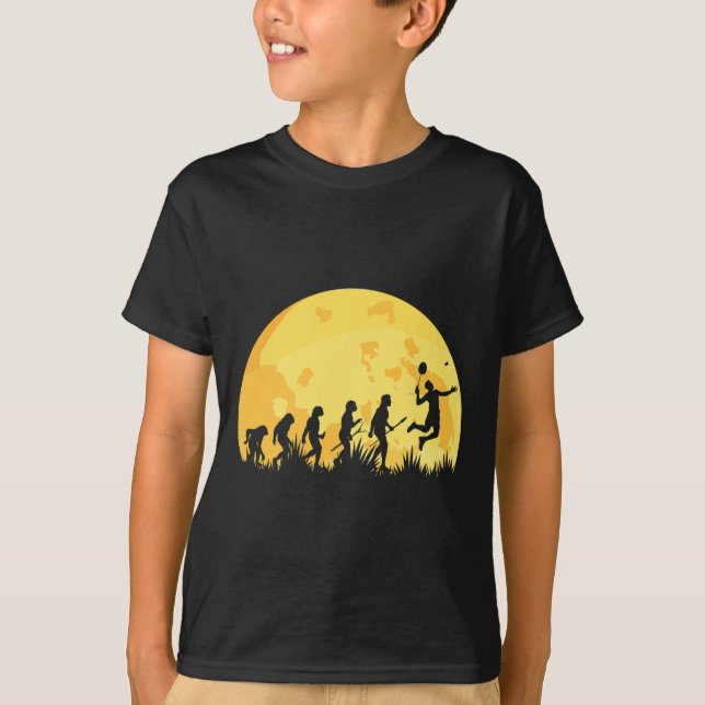 T-shirt Evolution Badminton brillant Joueur Badminton Cade (Devant)