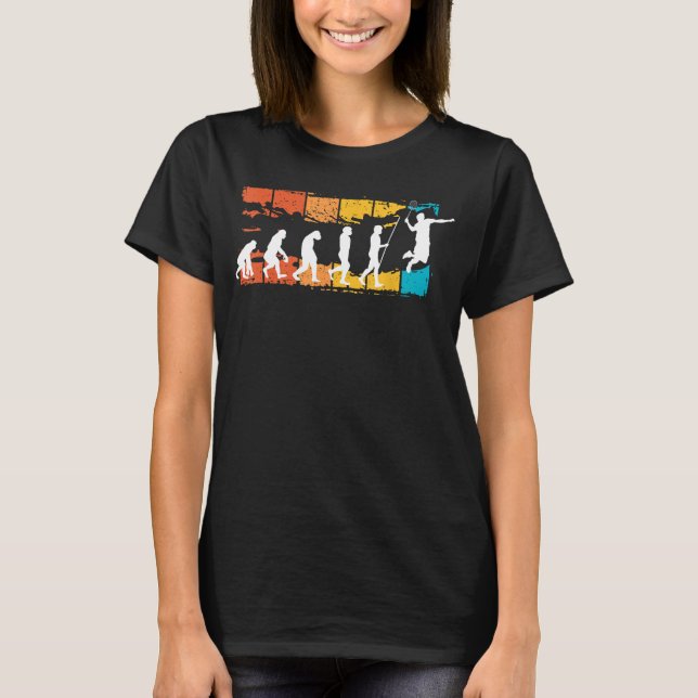 T-shirt Evolution Badminton Shuttlecock Badminton joueur g (Devant)