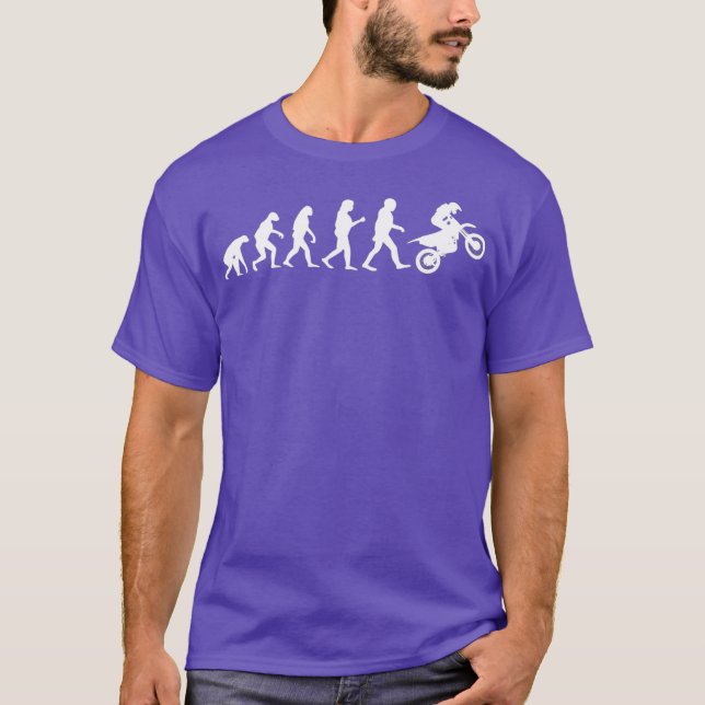 T-shirt Evolution Biker Motocross MX Motorcycle Dirt (Devant)