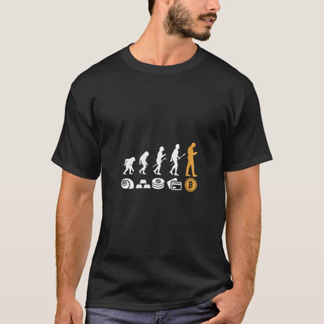 T-shirt Évolution Bitcoin féminine BTC Crypto-monnaie (Devant)