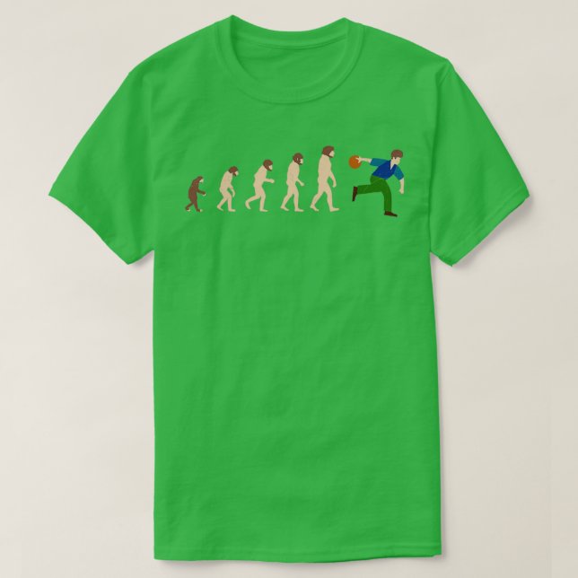 T-shirt Evolution Bowling Funny idée cadeau (Design devant)