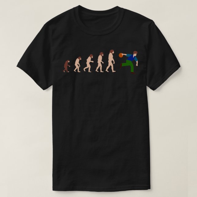T-shirt Evolution Bowling Funny Idée cadeau 1 (Design devant)