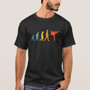 T-shirt Évolution classique de karaté arts martiaux rétro