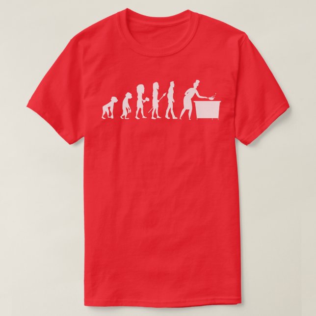 T-shirt Evolution Cuisinier Cuisine Chef Cuisine Gastronom (Design devant)