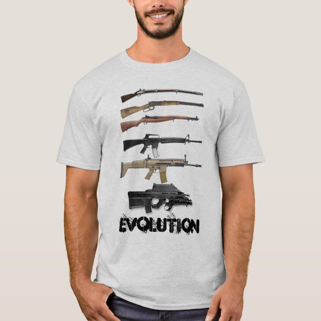 T-shirt Évolution d'arme à feu (Devant)