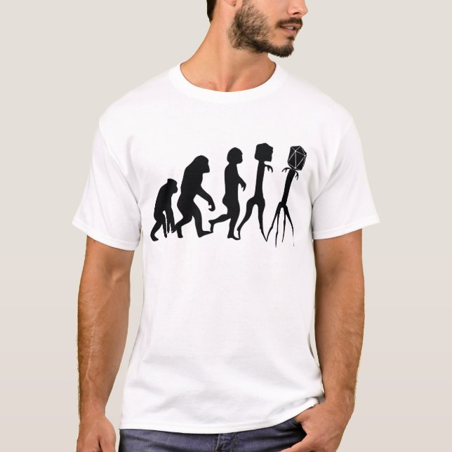 T-shirt Évolution de bactériophage, (Devant)