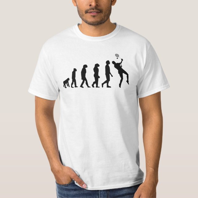 T-shirt Évolution de badminton (Devant)