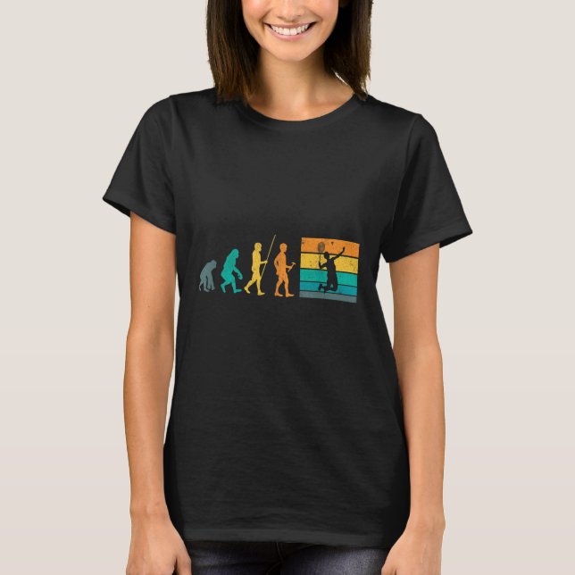 T-shirt Évolution de badminton rétro navette Badminton Ant (Devant)