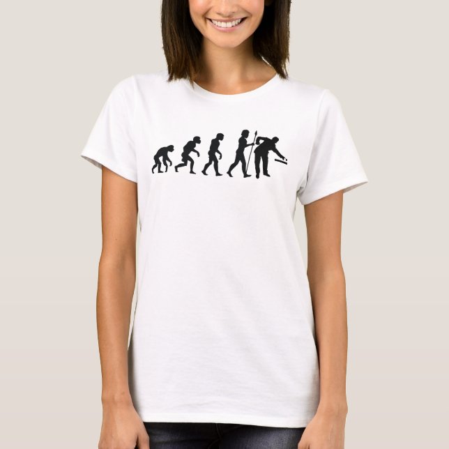 T-shirt Évolution de billards (Devant)