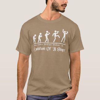 T-shirt Évolution de chanteur rock drôle en bonhomme bâton