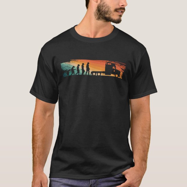 T-shirt Évolution de conducteur de camion Essentials pour  (Devant)