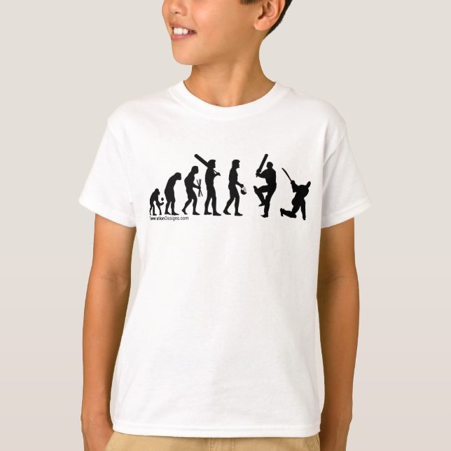 T-shirt Évolution de cricket (Devant)