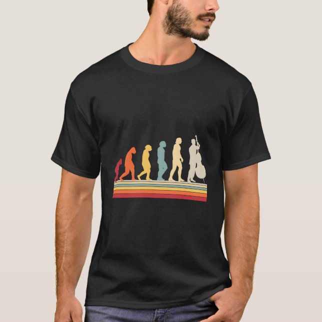 T-shirt Évolution De Double Basse Musique Baid (Devant)