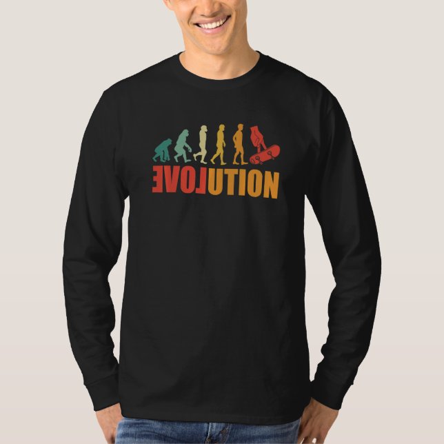 T-shirt Évolution de Fingerboard Skateboard Finger Skatebo (Devant)