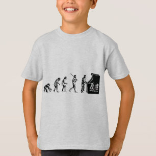 T-shirt Évolution de Gamer - geek d'arcade de jeux vidéo