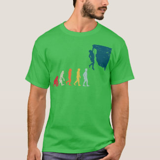 T-shirt Évolution de grimpeur en plein air Cadeau d'escala