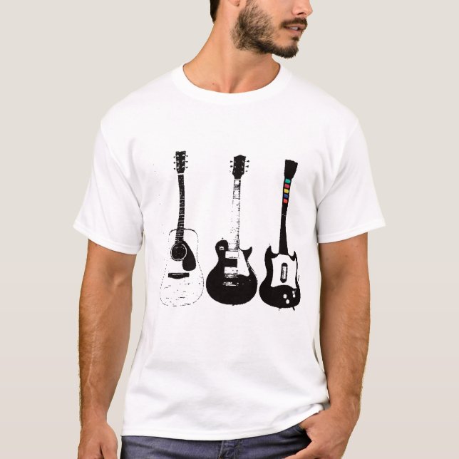 T-shirt Évolution de guitare (Devant)