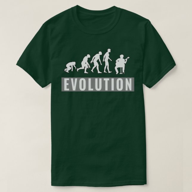 T-SHIRT ÉVOLUTION DE GUITARE CLASSIQUE  (Design devant)